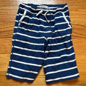 Mini Boden blue and white stripe shorts size 5 years